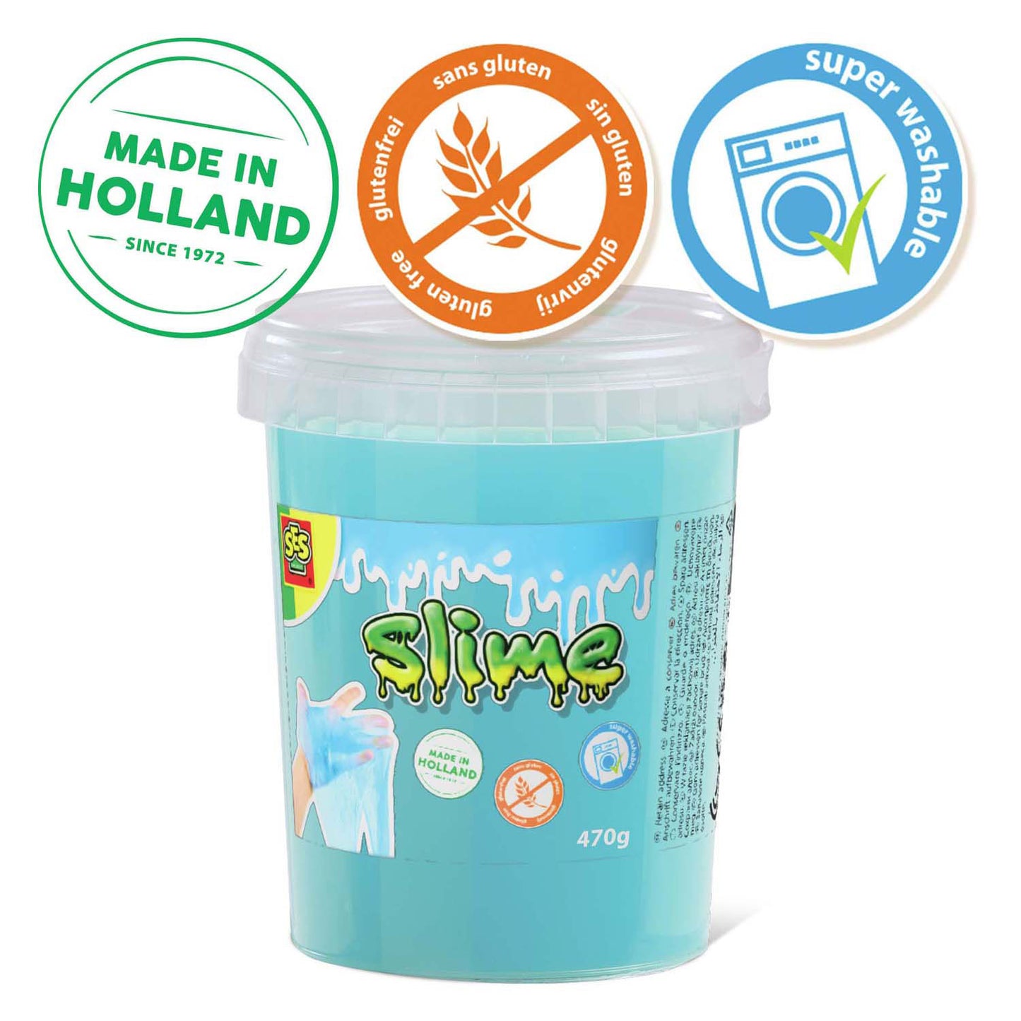 SES slime - blauw glitter 470g