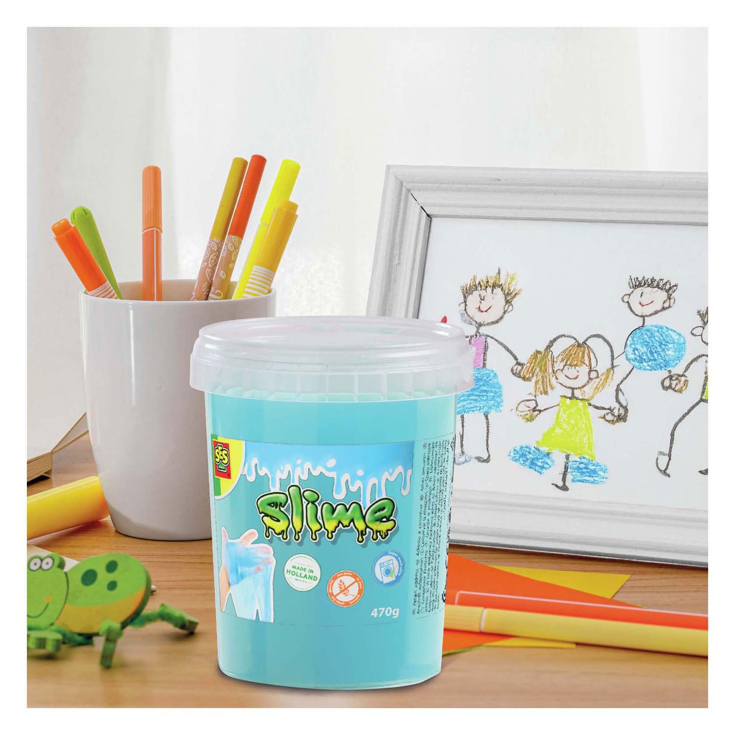 SES slime - blauw glitter 470g