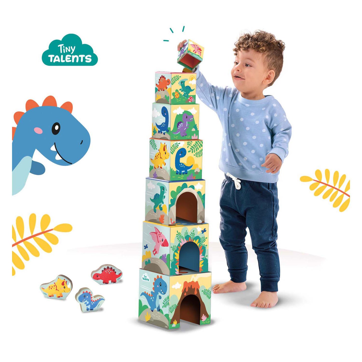 SES Creative Ses stapelblokken toren met dino figuren