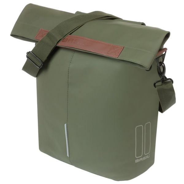 BASIL Tas city shopper groen | mik hooks | 16l