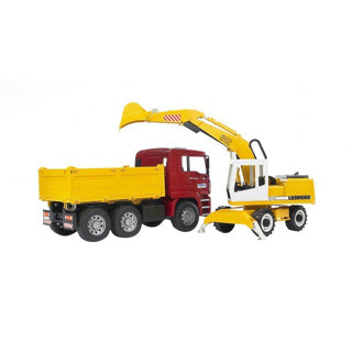 Bruder man tga kiepwagen met kraan