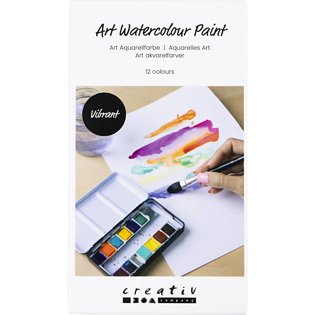 Creativ Company Https: www.cchobby.nl art-aquarelverf-pan-bloemen-en-landschappen-afm-10x15x20-mm-diverse-kleuren-12-kleur-1-stuk