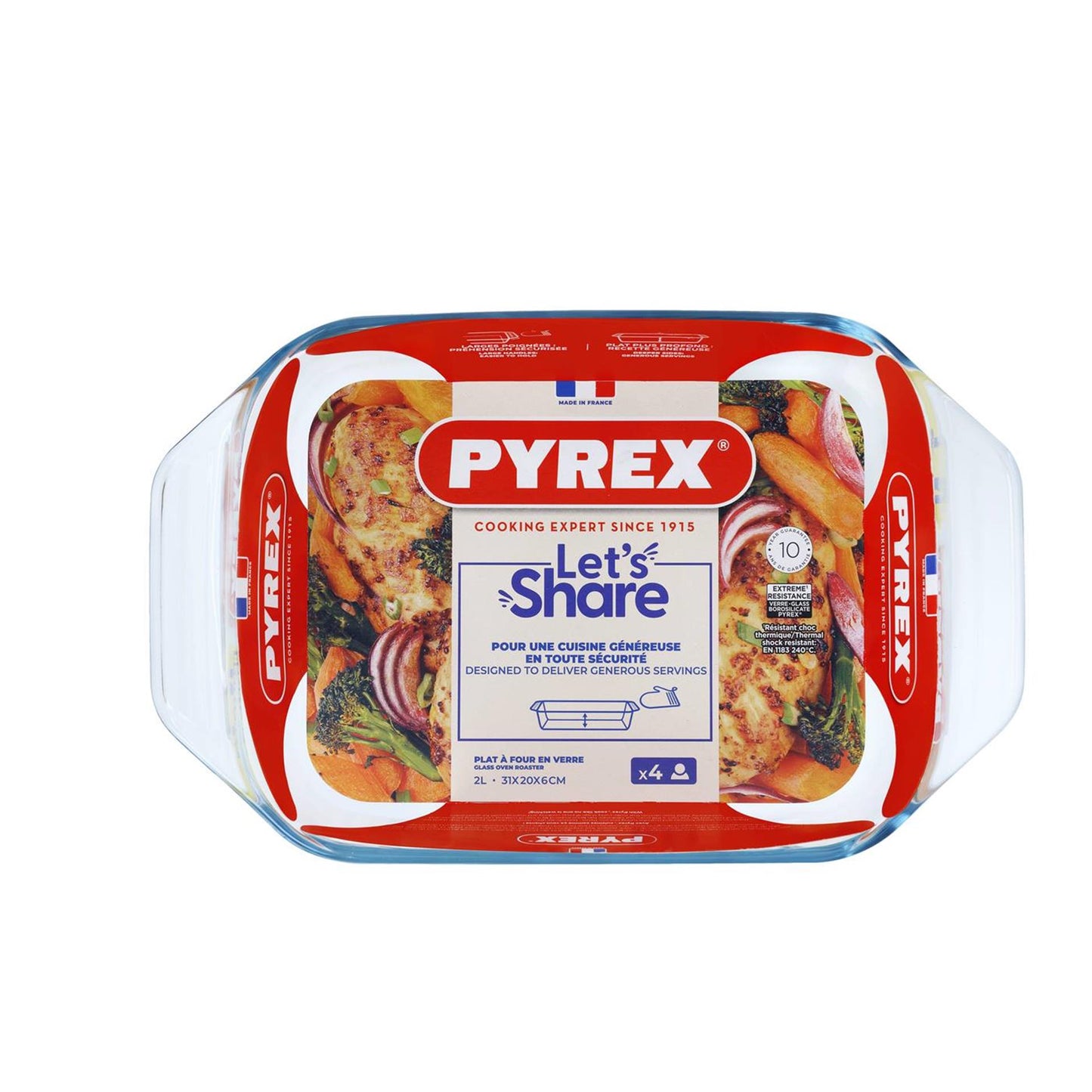 Pyrex ovenschaal 30x21cm 2,1l glas