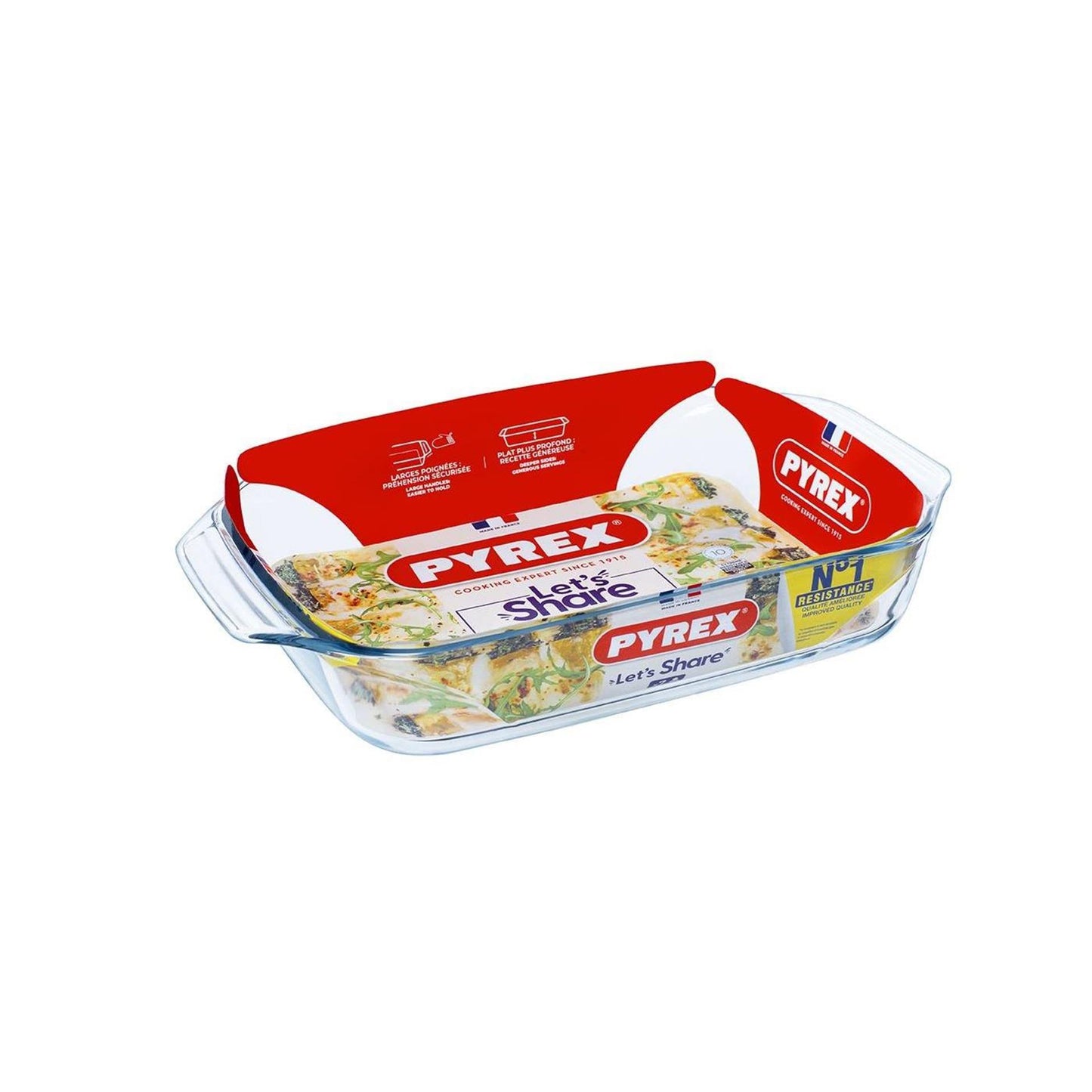 Pyrex ovenschaal 39x25cm 3,8l glas
