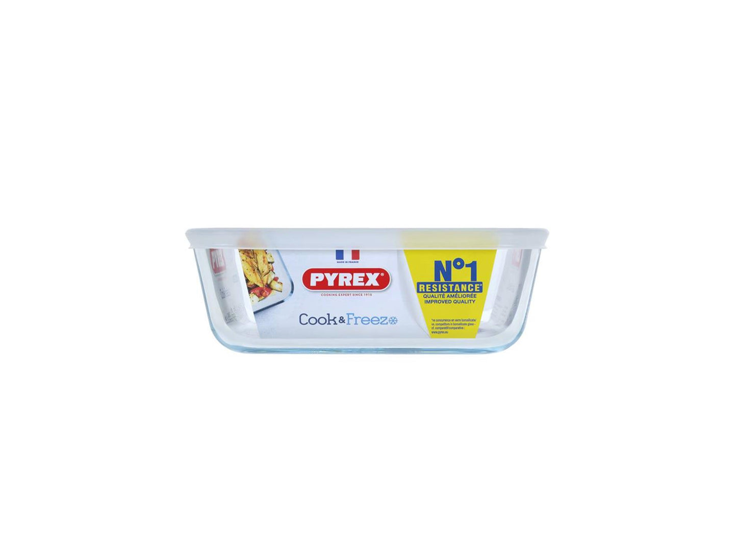 Pyrex schaal met deksel 2l 20x22cm