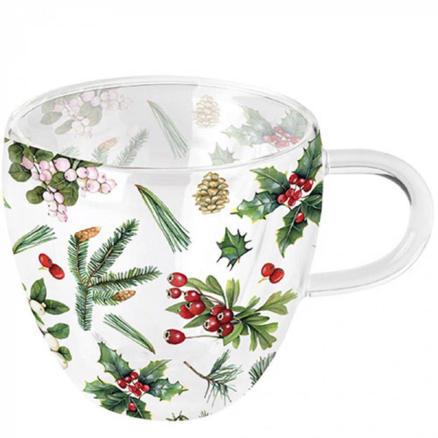 Ambiente glas winter greenery 200ml wit