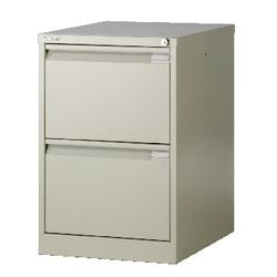 Hangmappenladenkast 2 laden Bisley cylinderslot beige
