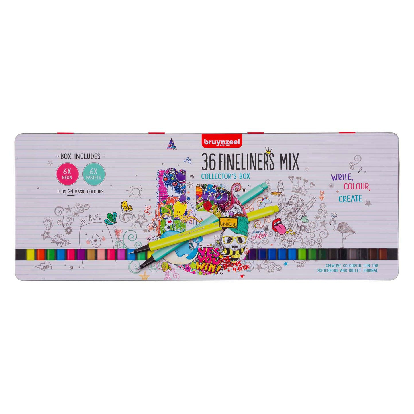 BRUYNZEEL fineliner set 36 kleuren