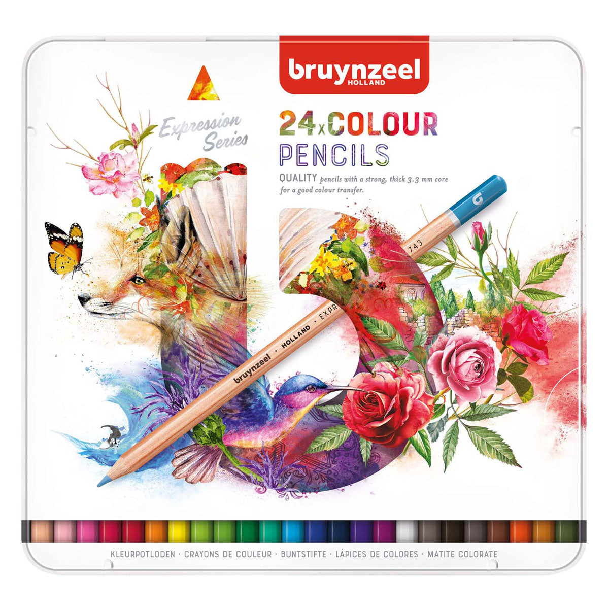 BRUYNZEEL expression kleurpotloden blik 24