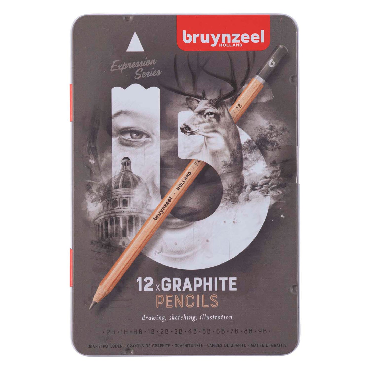 BRUYNZEEL expression grafietpotloden blik 12