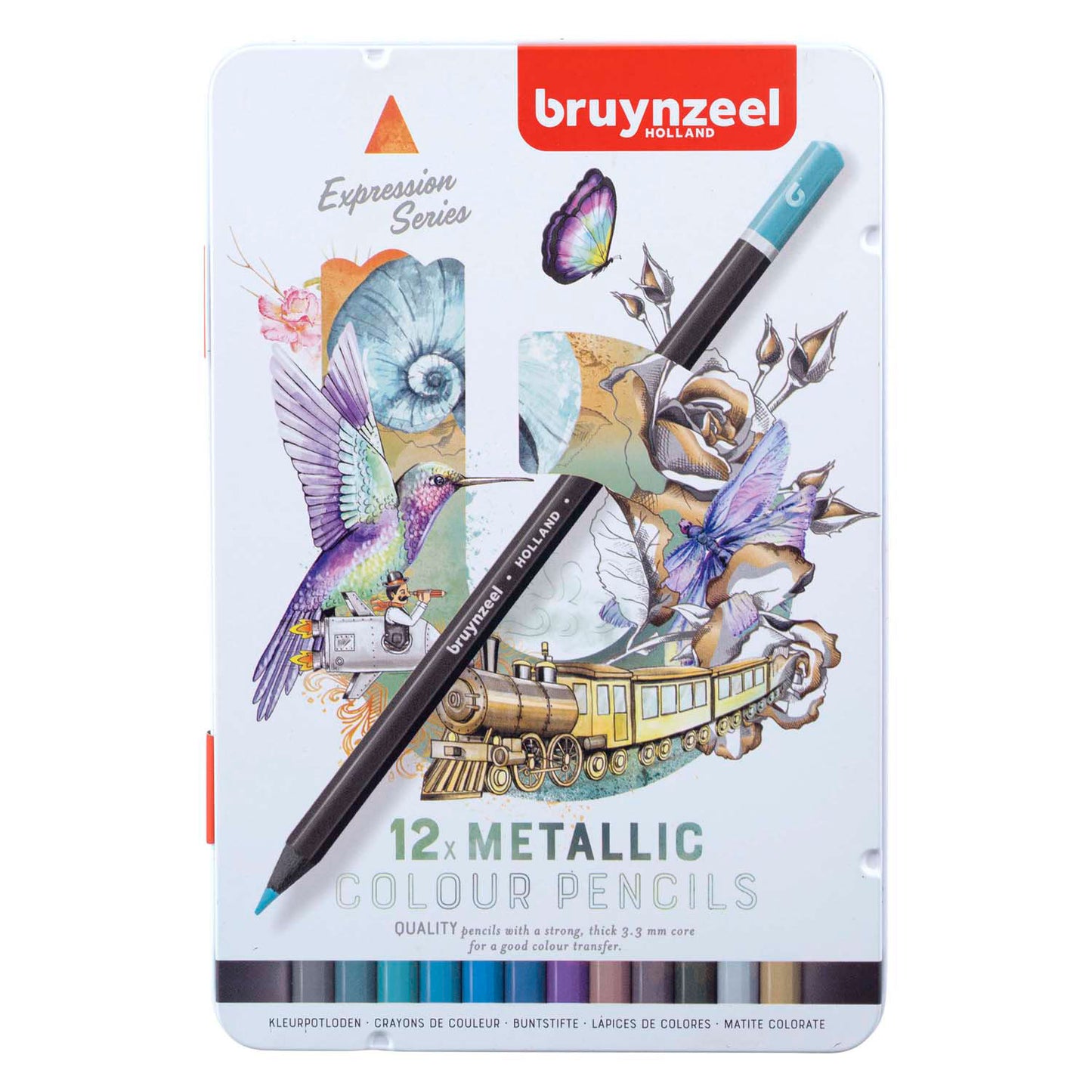 BRUYNZEEL expression kleurpotloden metallic tinten blik 12