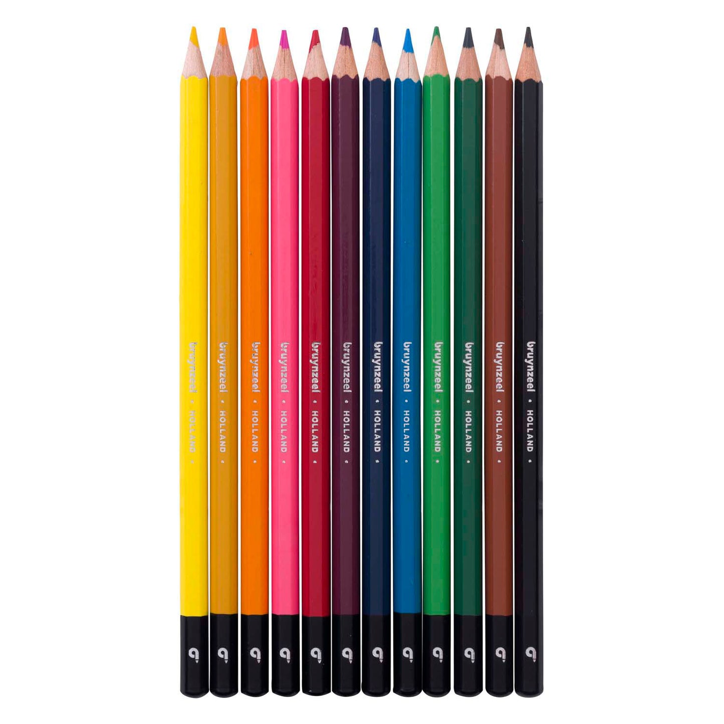 BRUYNZEEL kleurpotloden blik, 12 kleuren