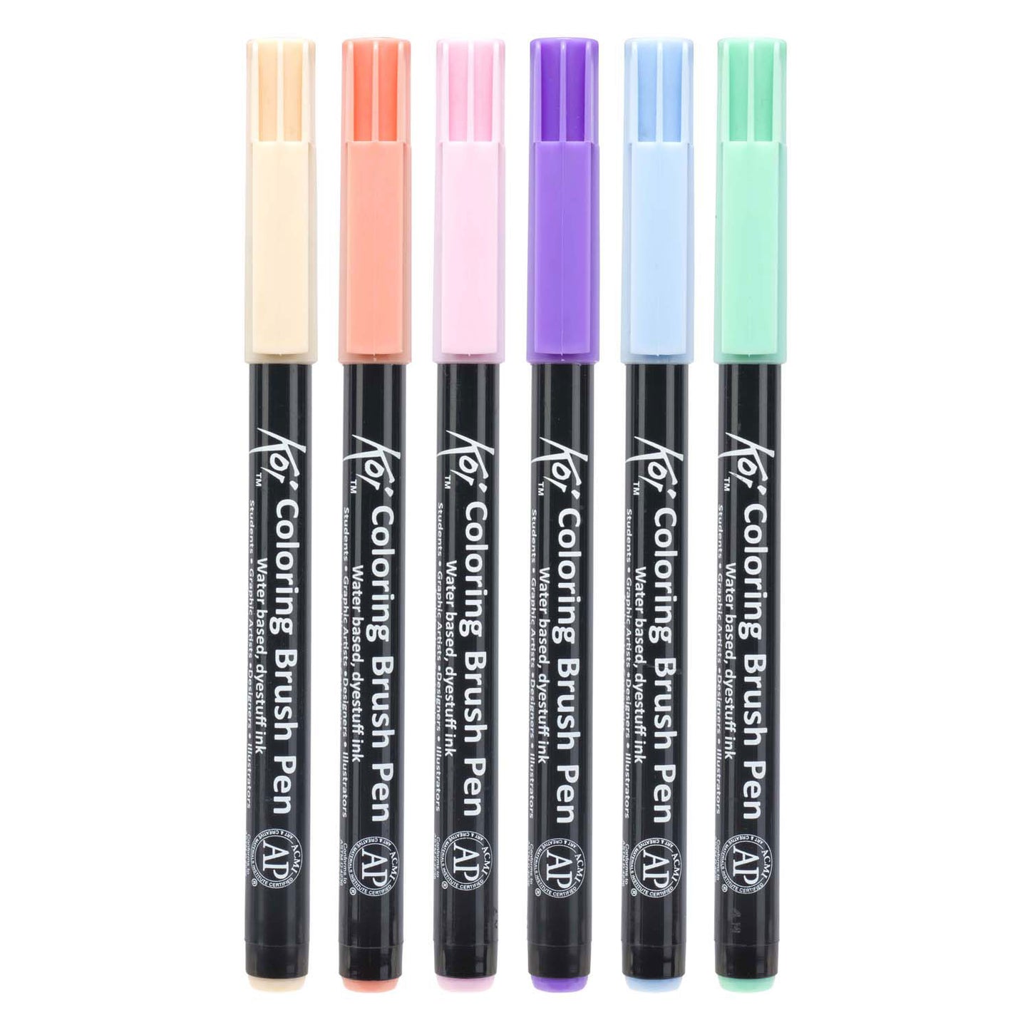 Sakura koi coloring brush pen set sweets, 6 kleuren