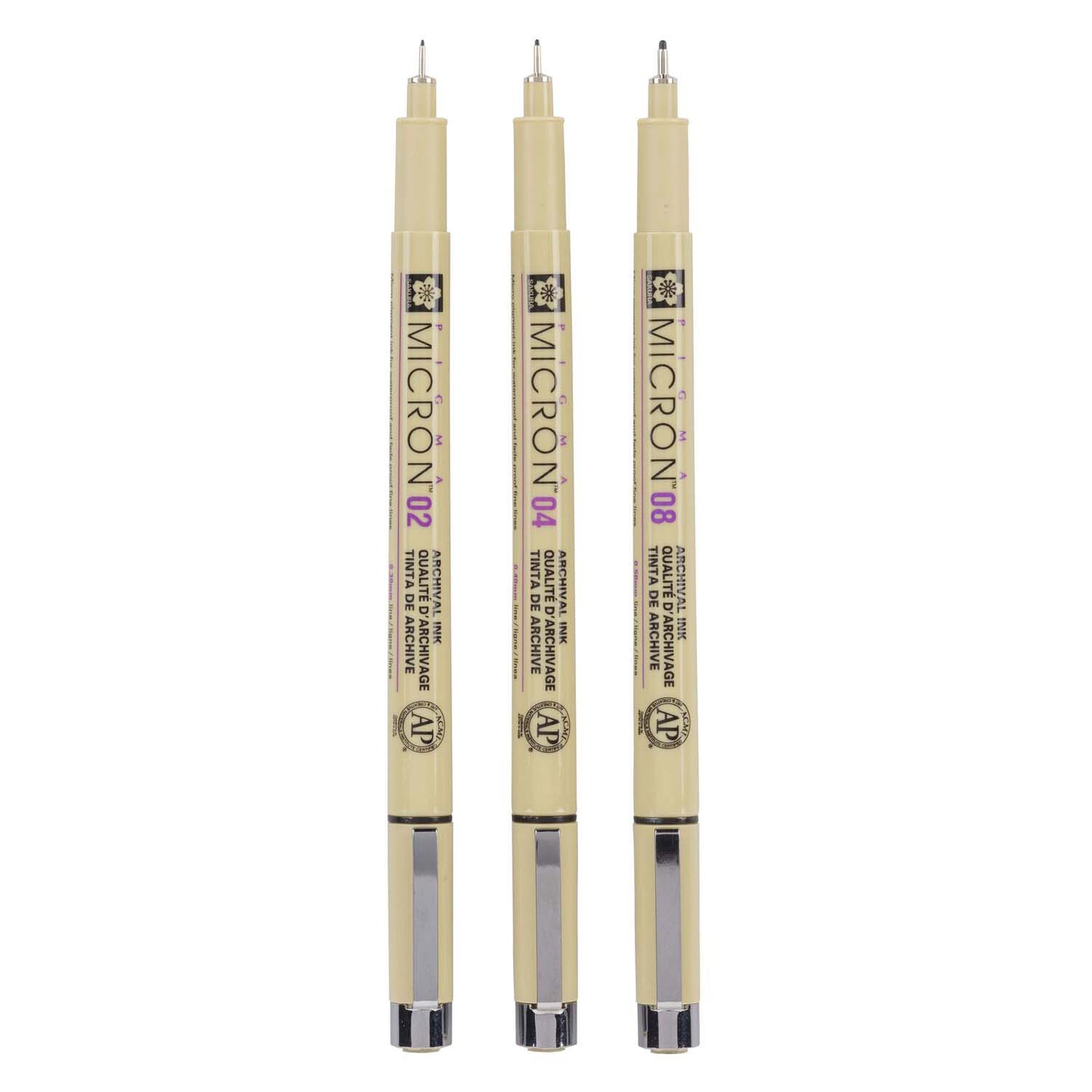 Sakura pigma micron etui 3 fineliners zwart 02-04-08