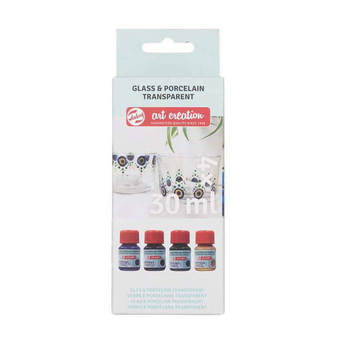 Talens Art Creation glas porselein transp. 4x30ml blauw