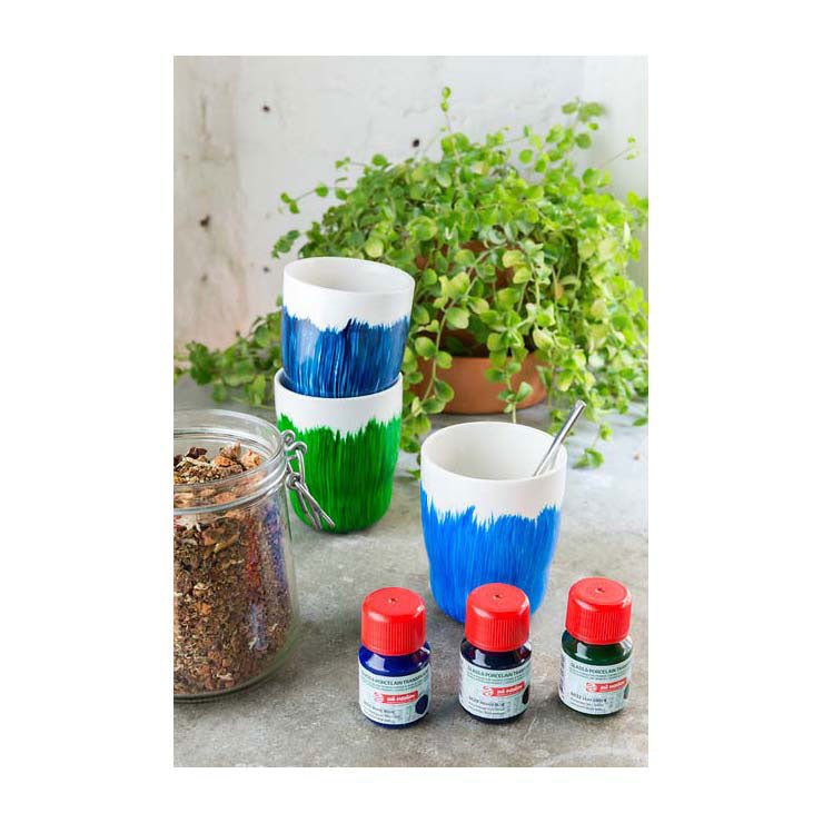 Talens Art Creation glas porselein transp. 4x30ml blauw