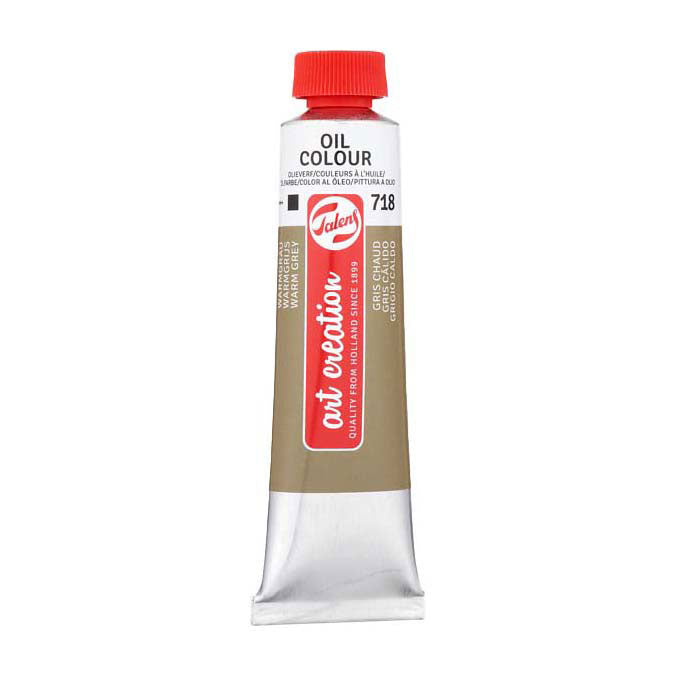 Talens art creation olieverf tube 40ml warmgrijs 718