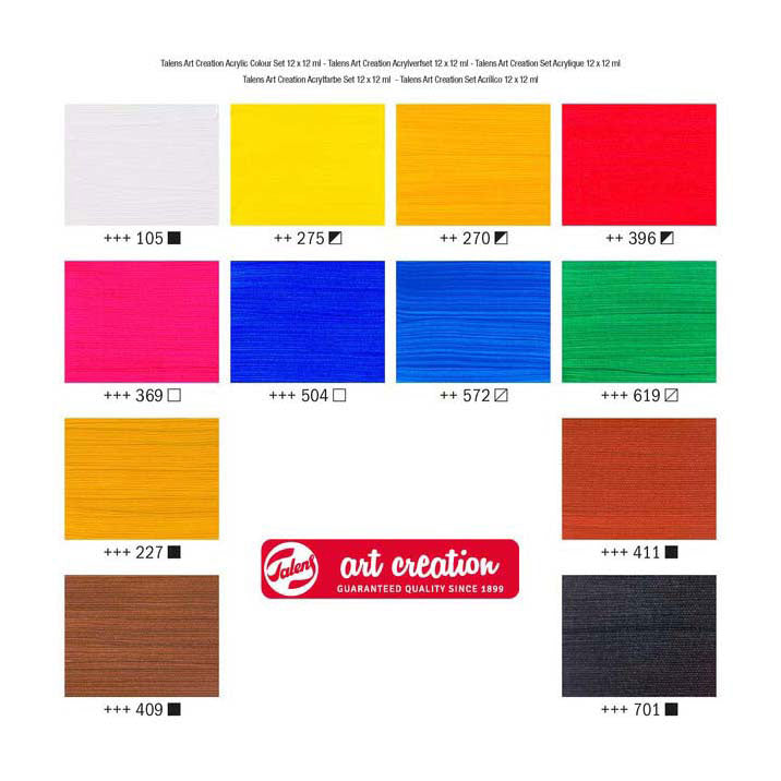 Talens Art Creation acrylverf set, 12x12ml