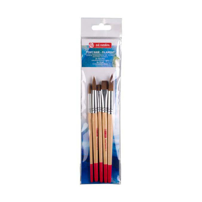 Talens art creation aquarelpenselenset v 5 - pony polyester