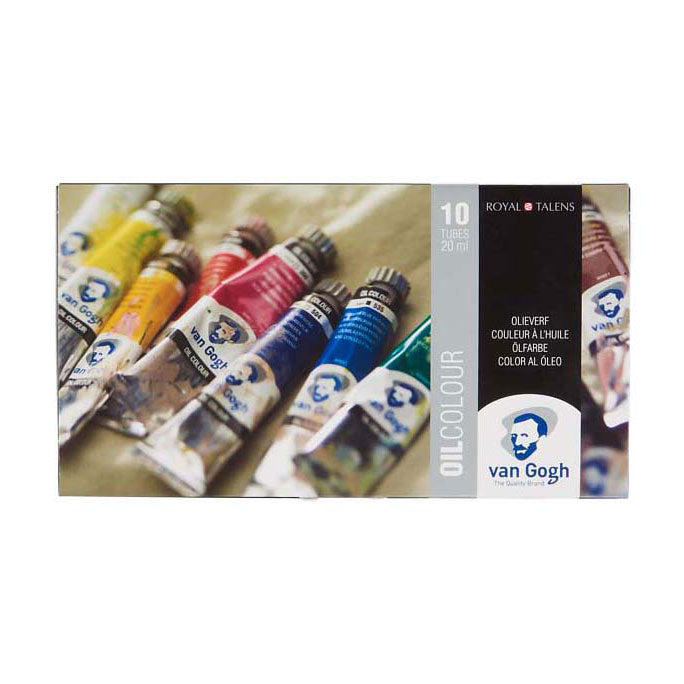 Van Gogh olieverf basisset met 10 kleuren in tubes van 20ml