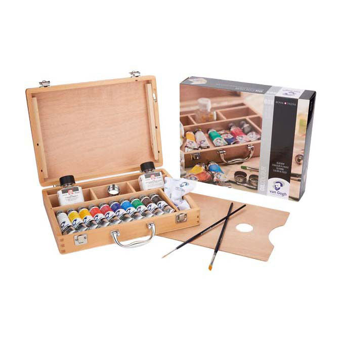 Talens Van gogh olieverf kist basic met 10 kleuren 40ml