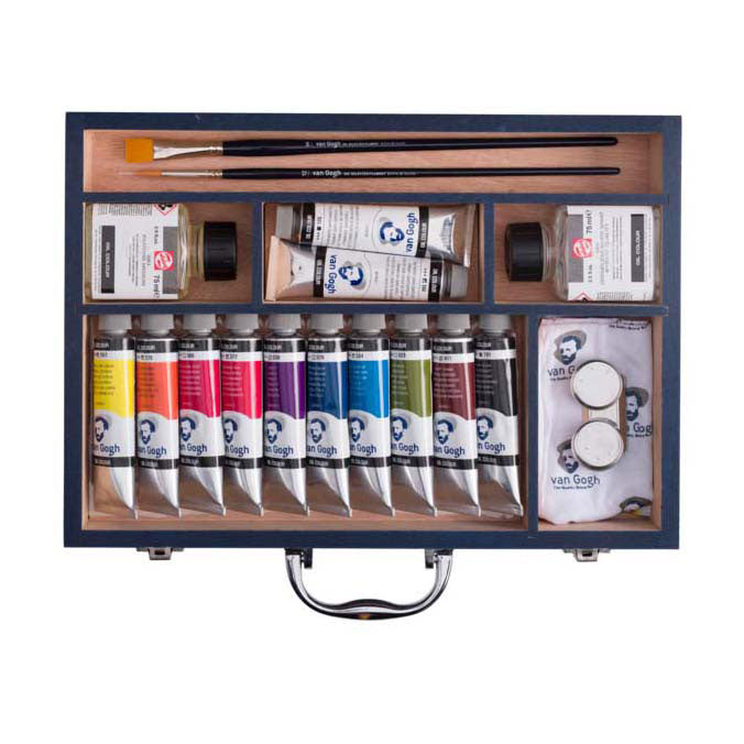 Bruynzeel Van gogh olieverf startersbox xl, 12x40ml en accessoires