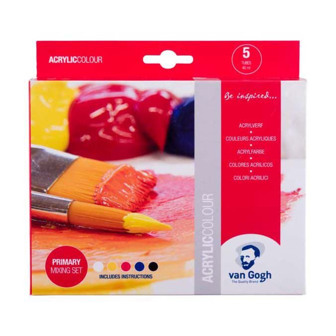BRUYNZEEL Van gogh acrylverf primaire mengset | 5 x 40 ml