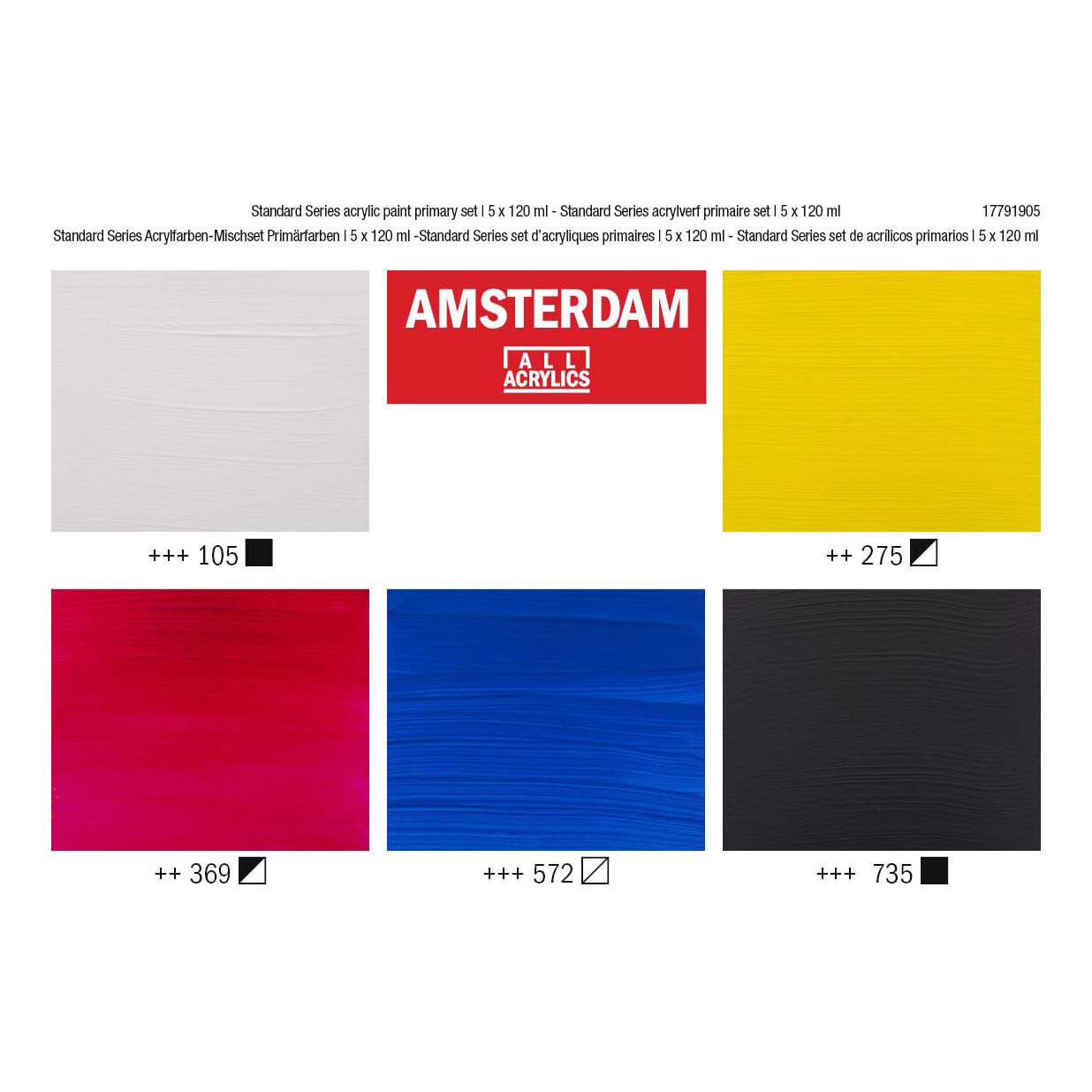 Bruynzeel Amsterdam standard series acrylverf primaire set 120ml, 5dlg.