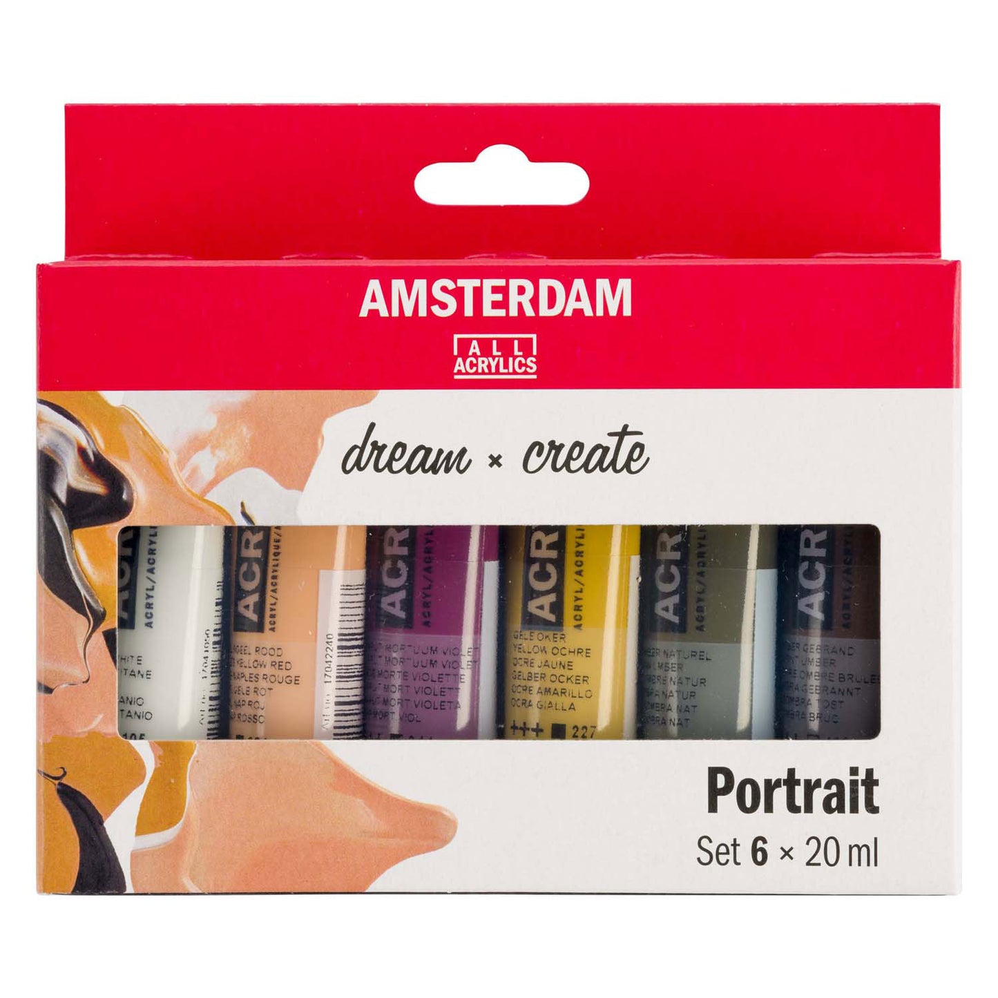 Amsterdam standard series acrylverf portret set 20ml, 6dlg.