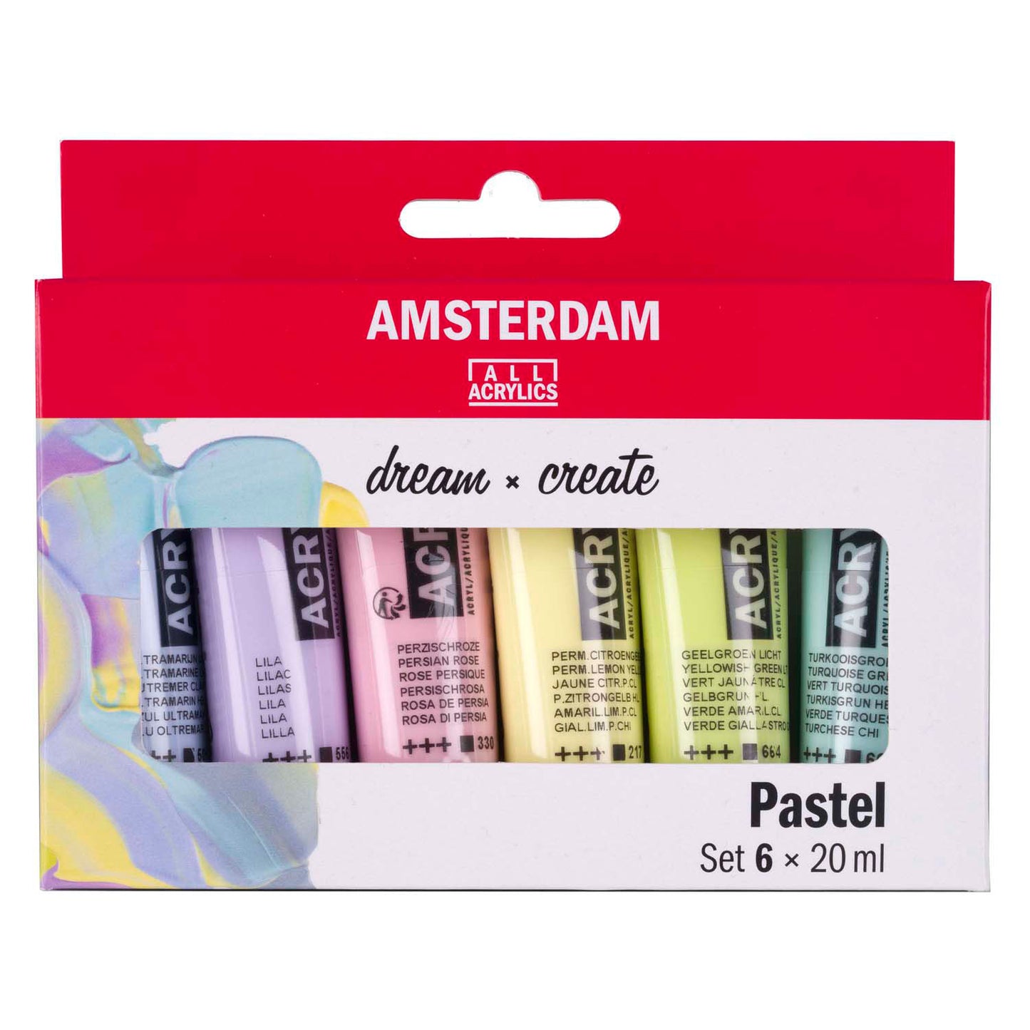Amsterdam standard series acrylverf pastel set 20ml, 6dlg.