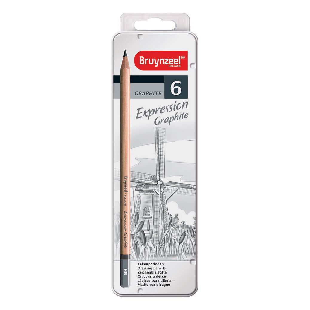 BRUYNZEEL expression grafietpotloden, 6st.