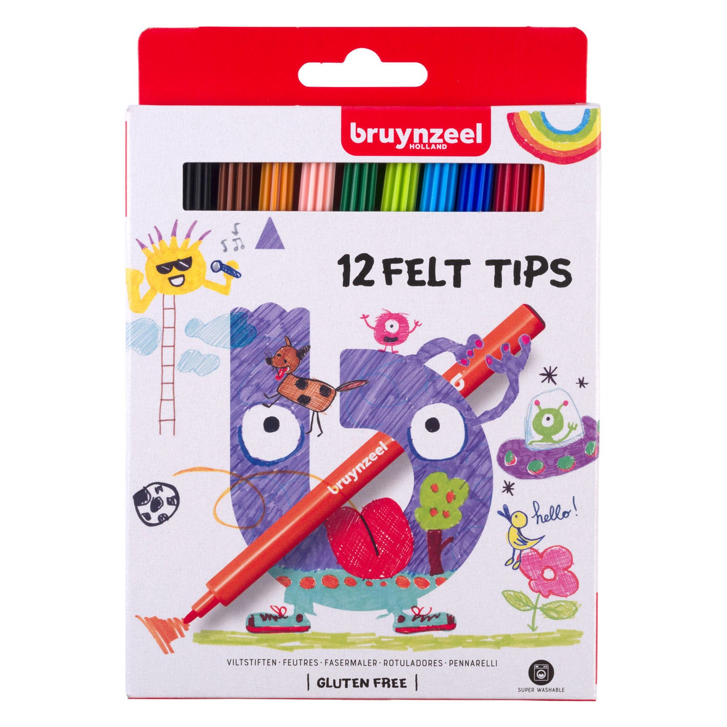 BRUYNZEEL kids viltstiften, 12st.