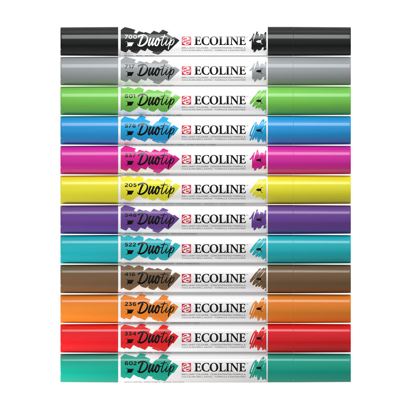 Talens Ecoline duotip markers basisset, 12dlg.