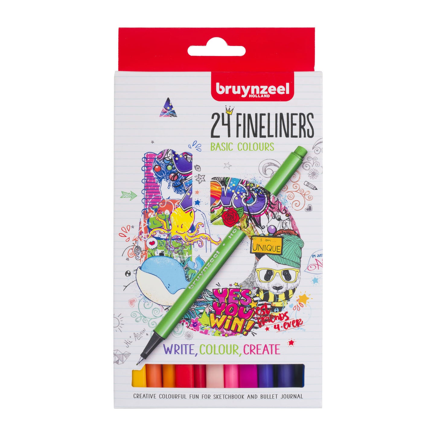 BRUYNZEEL fineliners, 24st.