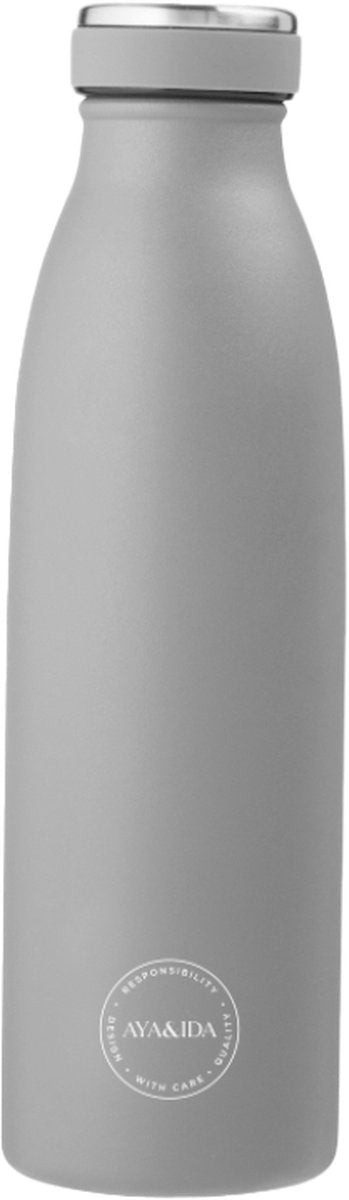 Aya Ida - drinking bottle - thermosfles - waterfles - 500ml - light grey