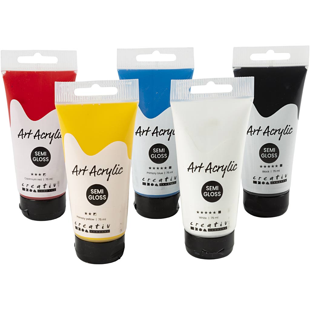 Pigment Art Https: www.cchobby.nl acryl-verf-color-school-semi-glanzend-diverse-kleuren-5x75-ml-1-doos