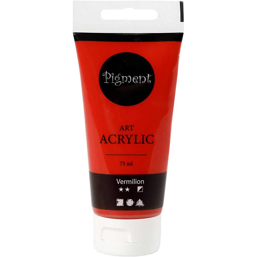 Creativ Company Https: www.cchobby.nl acryl-verf-semi-glanzend-semi-dekkend-primair-rood-75-ml-1-fles
