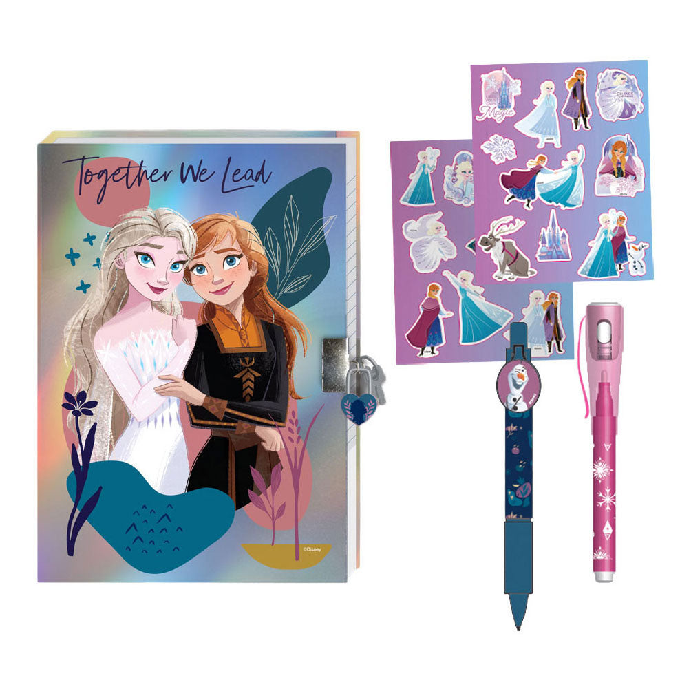 Disney Frozen 2 dagboek met slot, magische pennen en stickers