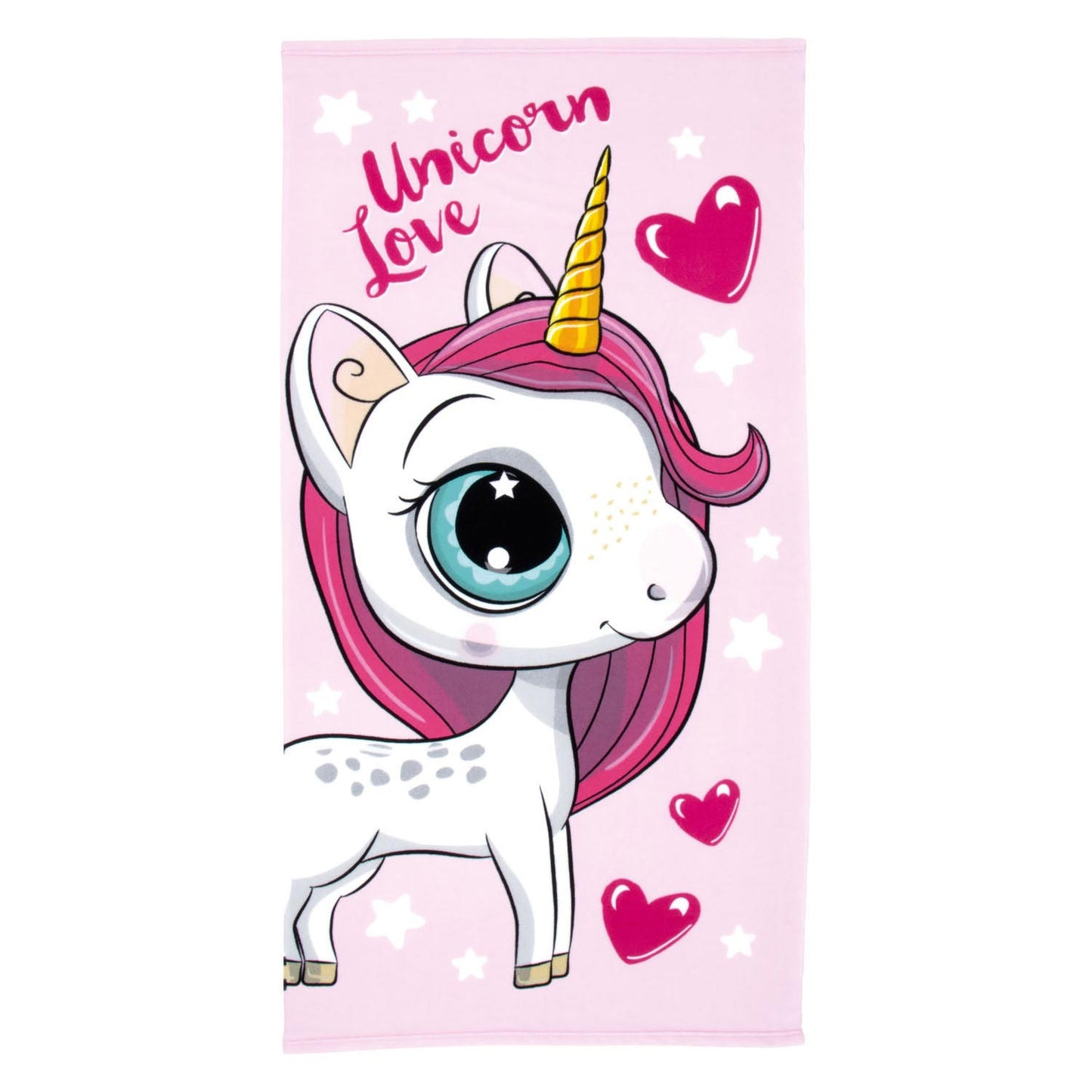 Lobbes Badhanddoek unicorn love, 70x140