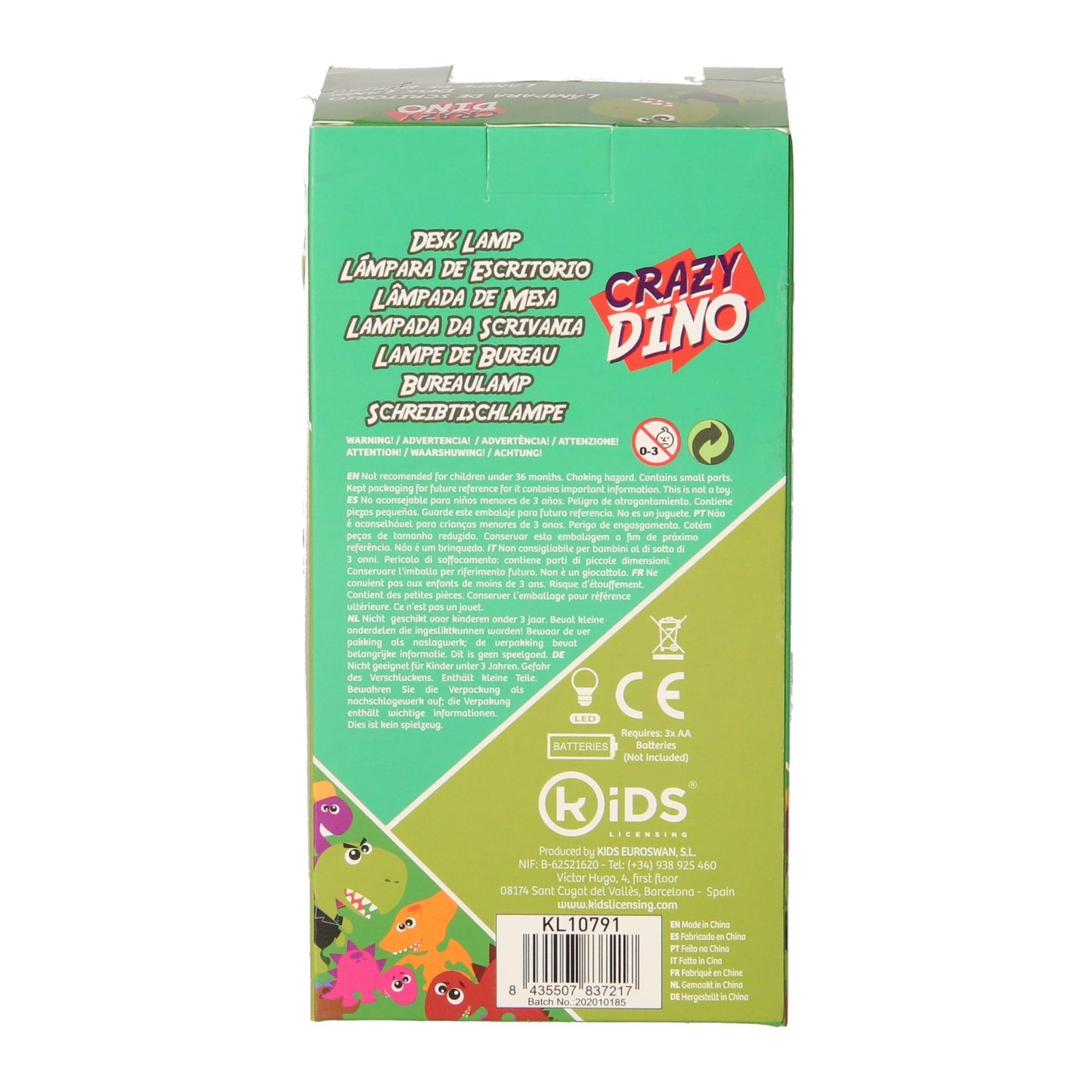 Kids Licensing Tafellamp dinosaurus