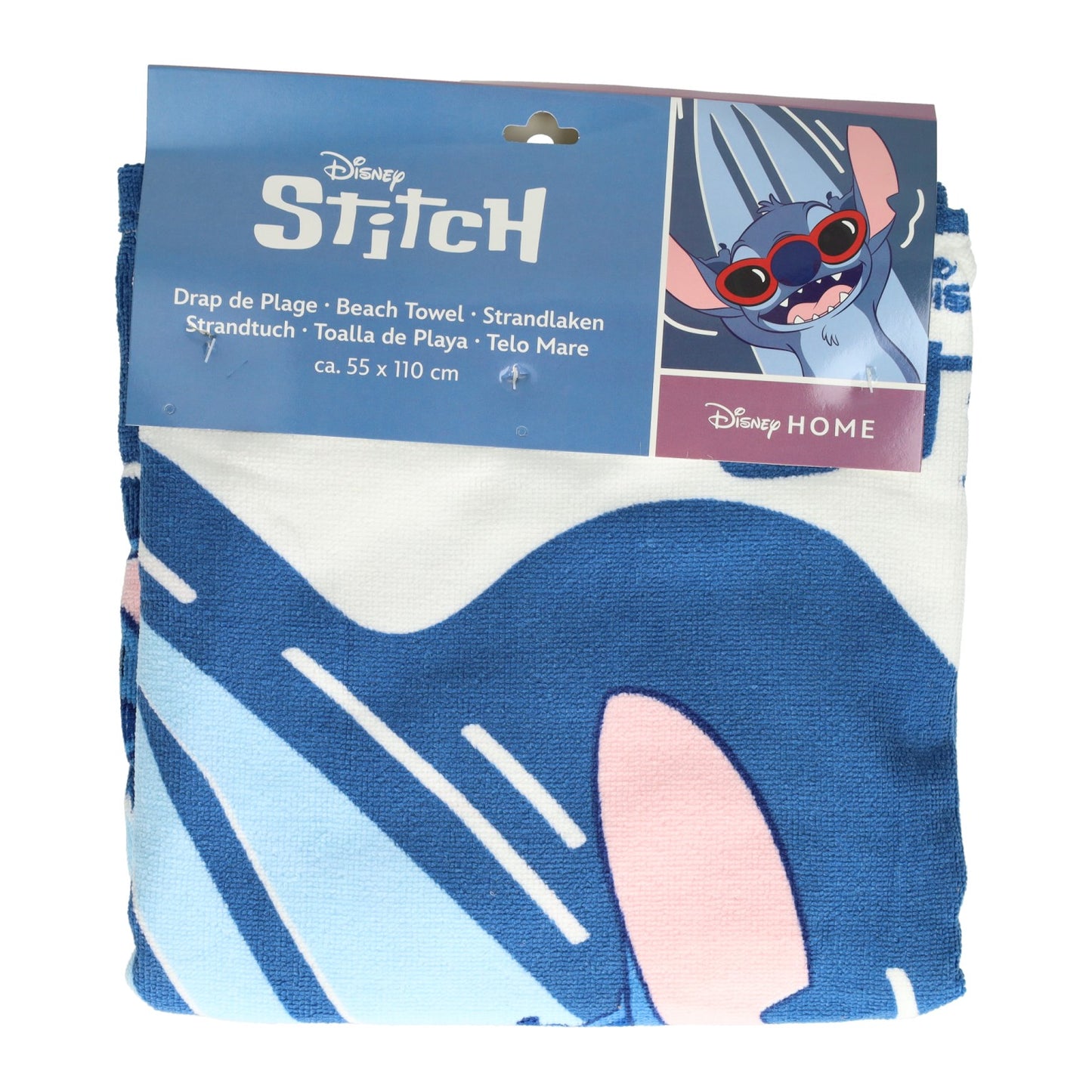 Puch Handdoek poncho stitch blauw wit 55x110cm