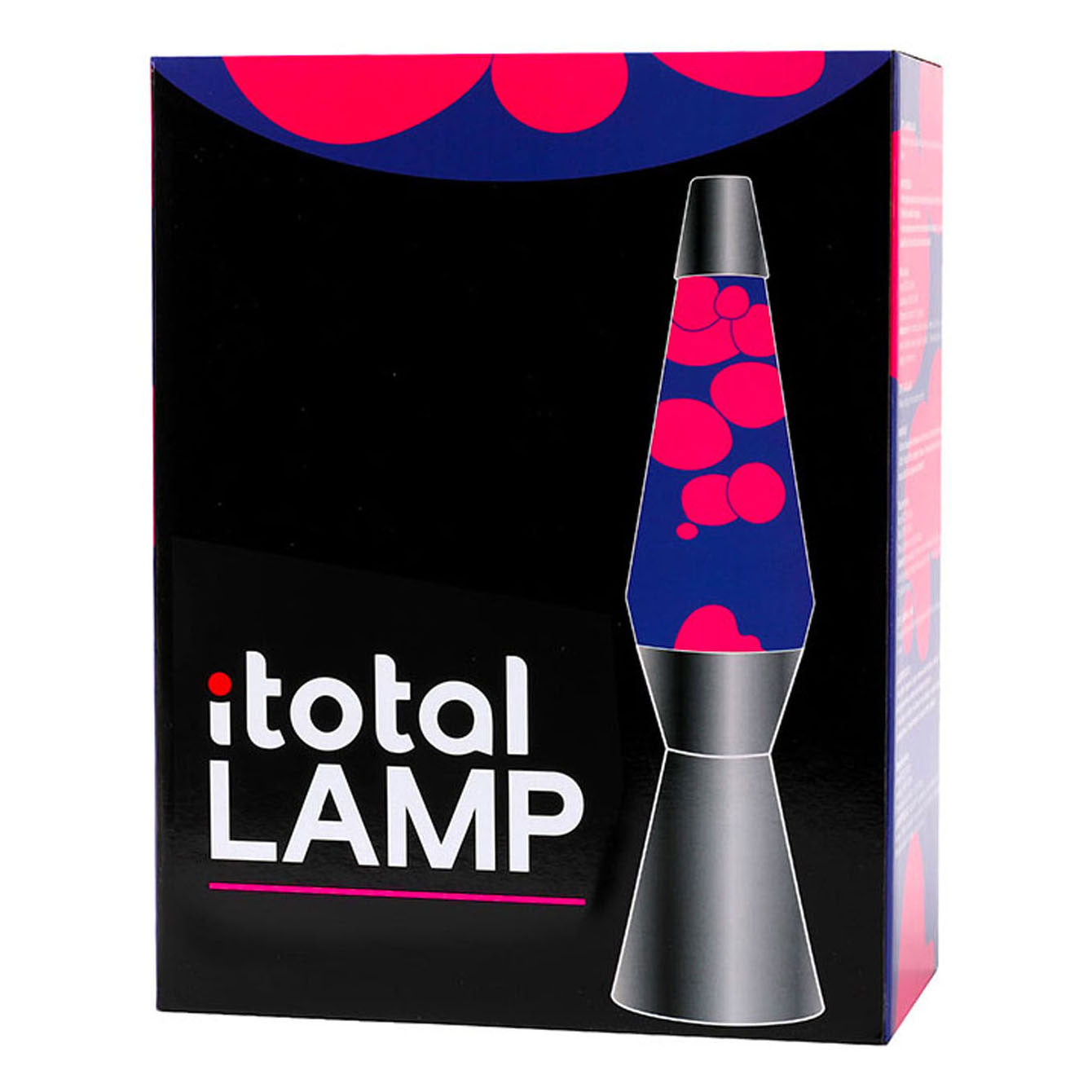 Itotal Lavalamp zilver rood paars, 40cm