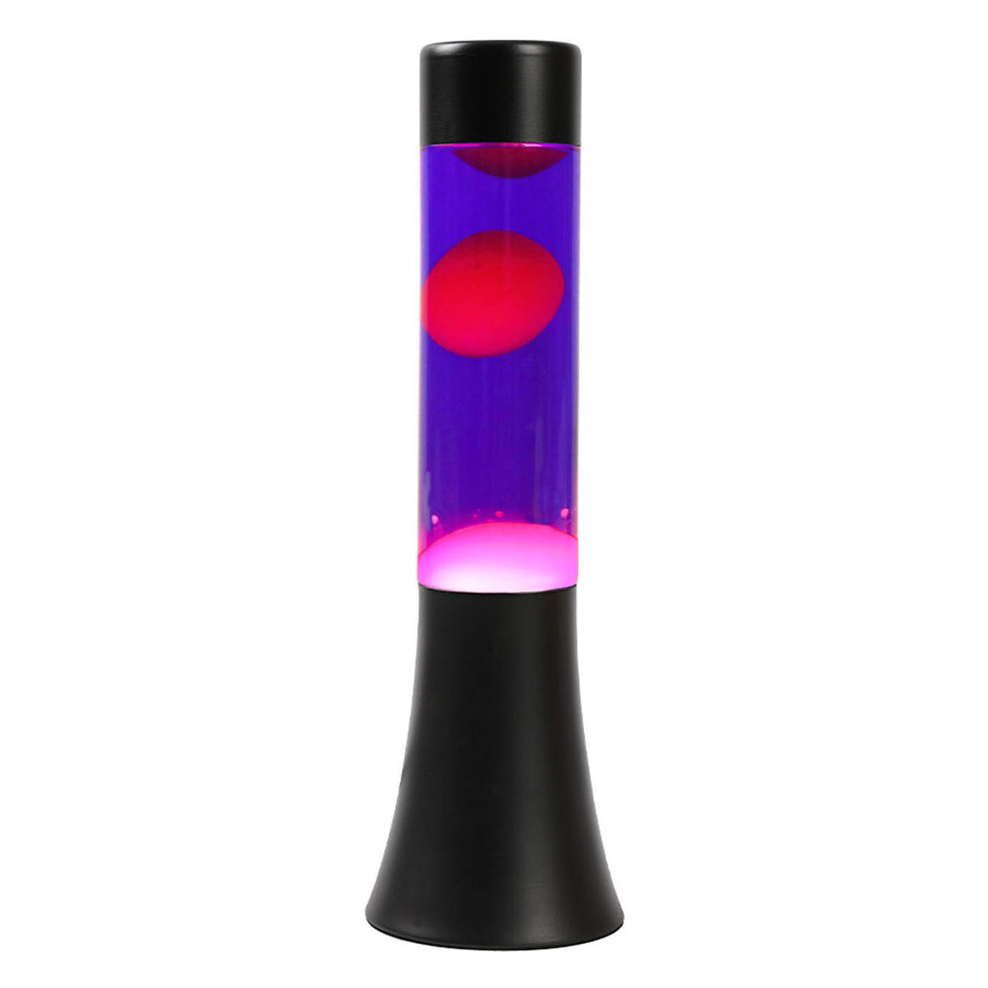 Itotal Lavalamp zwart paars roze, 30cm