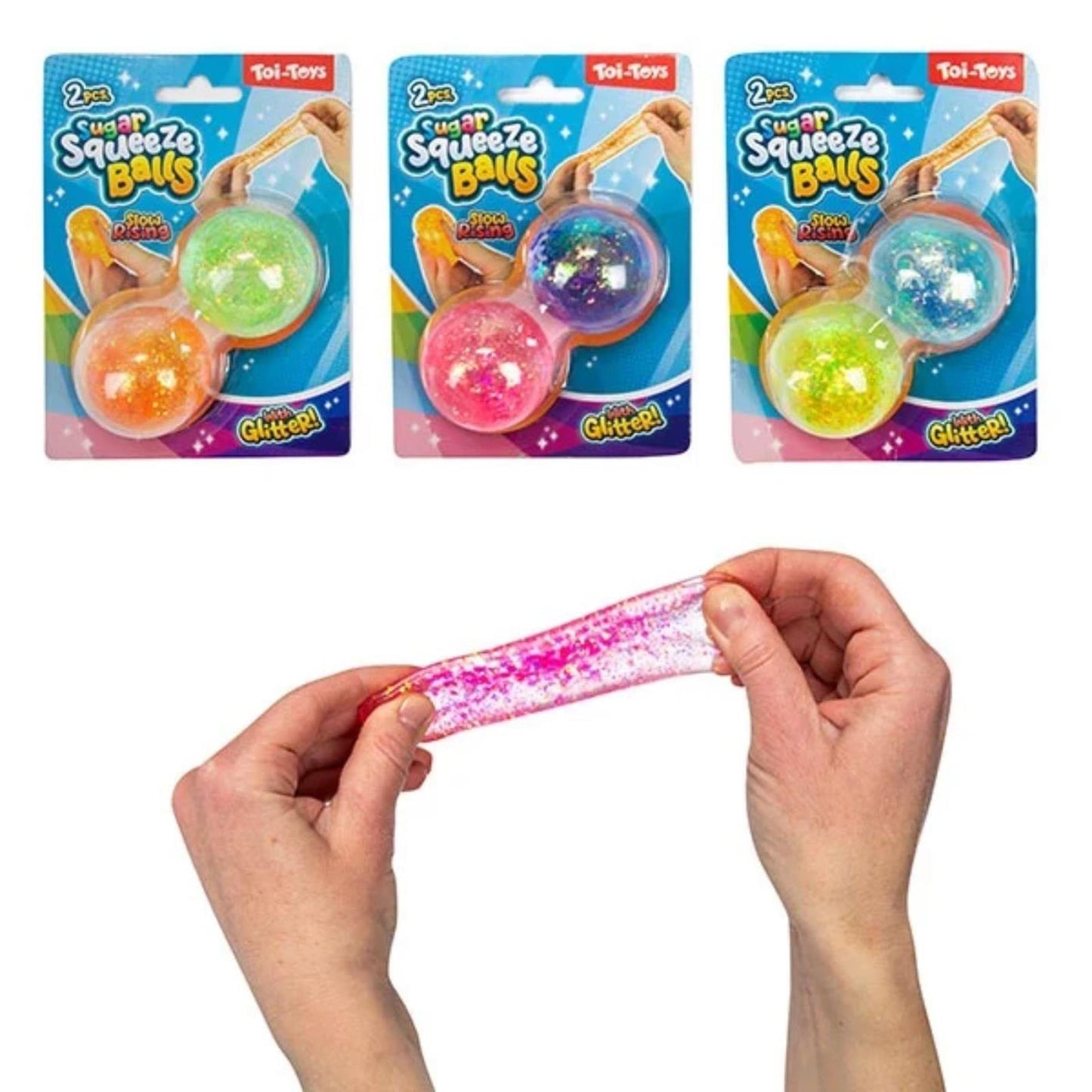 Toi-Toys Toi toys fun knijpbal sugar ø4cm 2 stuks