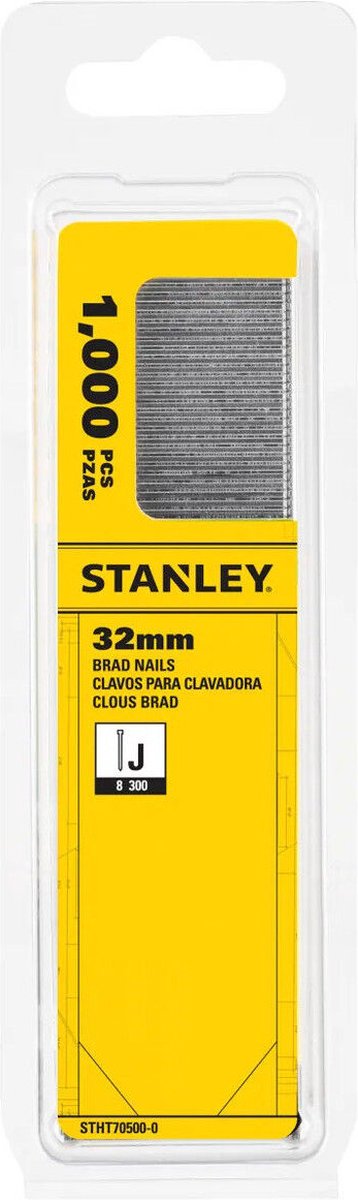 STANLEY - nagels 32mm type j - 1000 stuks - multitool machine accessoires - handtackers - 1 stuk(s)