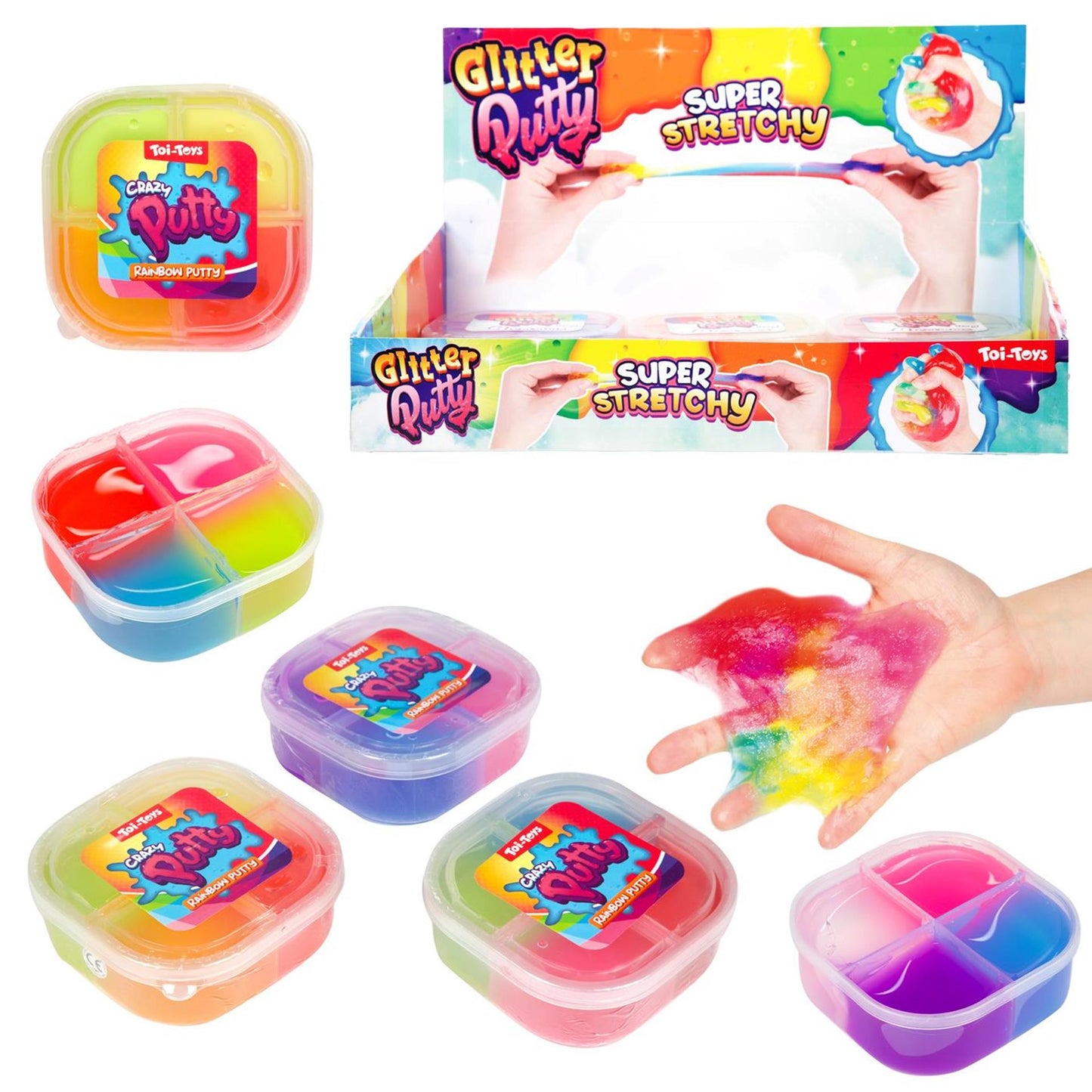 Toi-Toys crazy putty 4 kleuren in pot