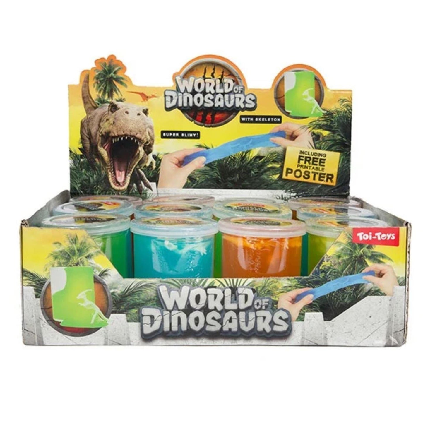 Toi-Toys World of dinosaurs putty met skelet
