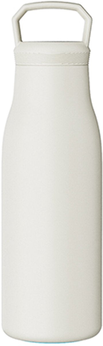 Merkloos Sans Marque Kozie thermosfles 360 ml – rvs – dubbelwandig geïsoleerd – crème beige – lekvrije drinkfles