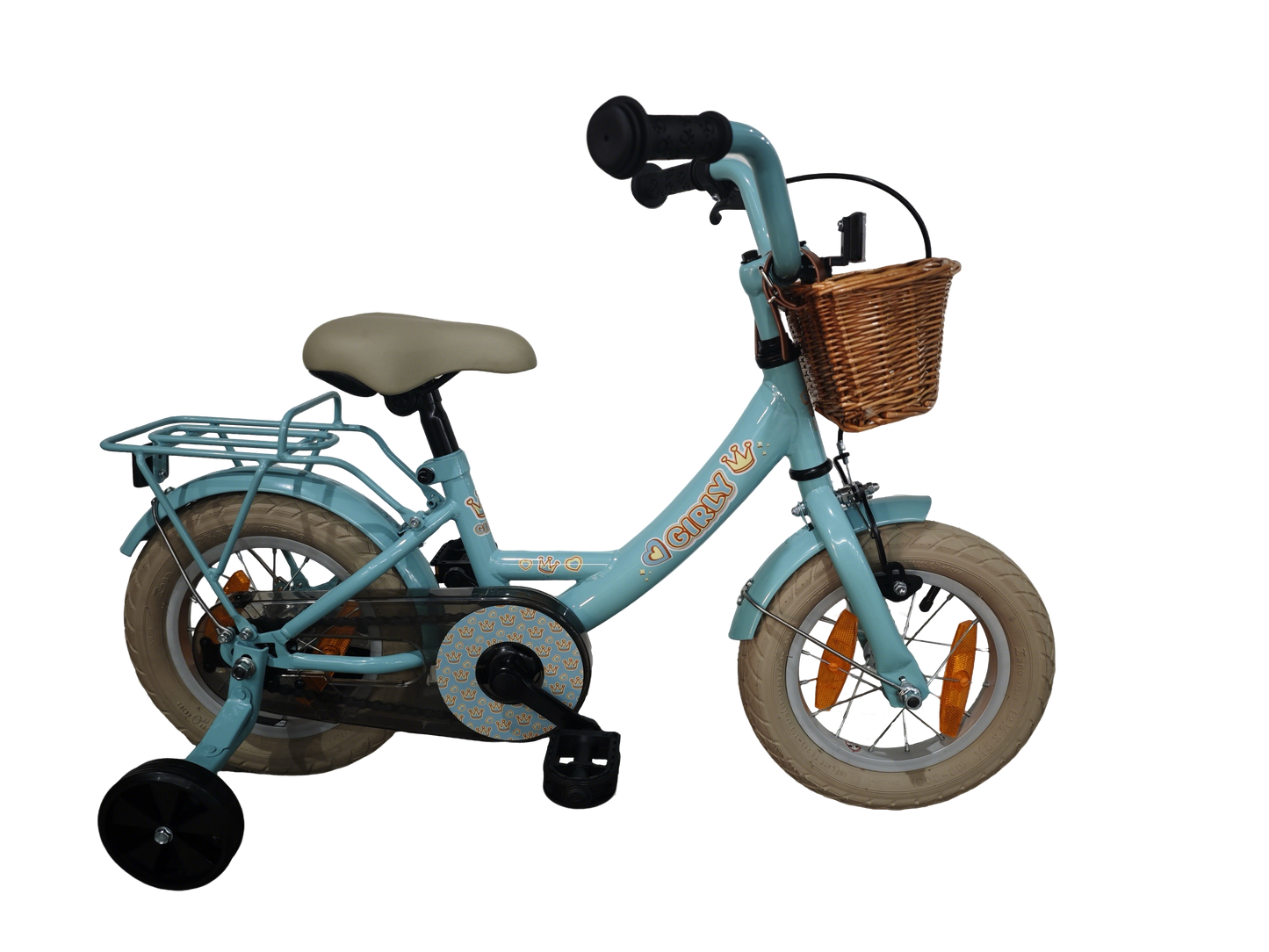 Hulzebos Cycle Parts B.V. Bfk 12 girly meisjes blauw + mand 12gg20