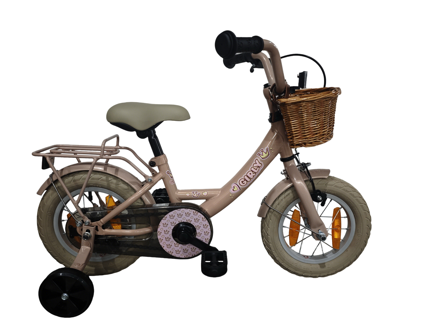 Hulzebos Cycle Parts B.V. Fiets bike fun kids 12 inch girly | remnaaf | roze